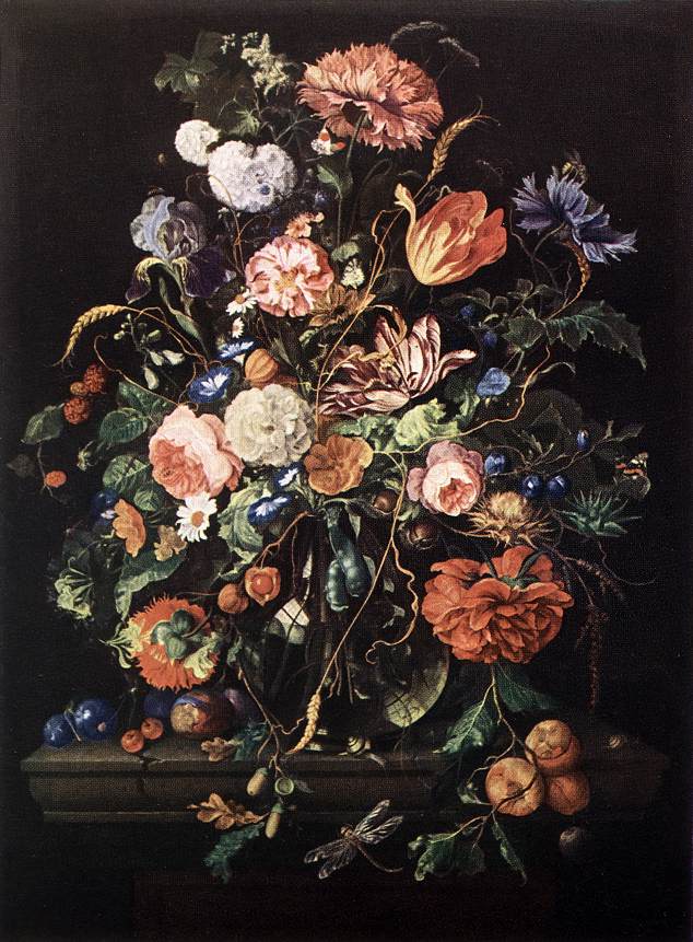 Flowers in Glass and Fruits g